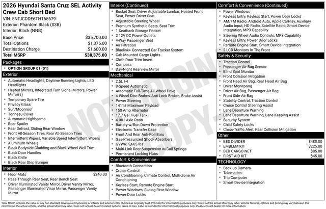 2026 Hyundai Santa Cruz SEL Activity AWD