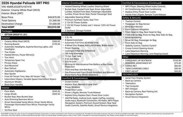 2026 Hyundai Palisade XRT Pro
