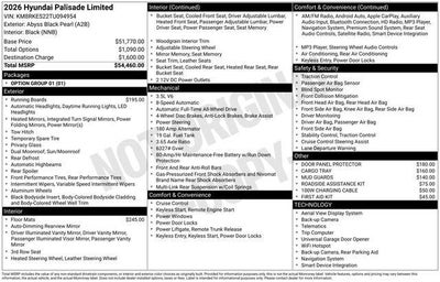 2026 Hyundai Palisade Limited AWD
