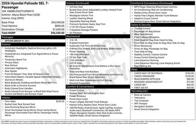 2026 Hyundai Palisade SEL AWD