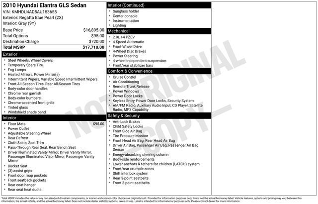 2010 Hyundai Elantra GLS