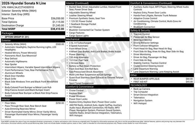 2026 Hyundai Sonata N Line