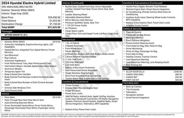 2024 Hyundai Elantra Hybrid Limited