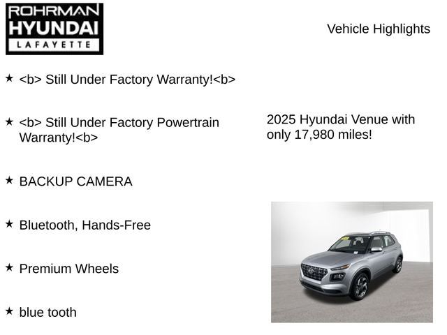 2025 Hyundai Venue SEL
