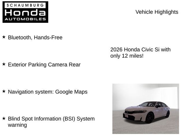 2026 Honda Civic Si Base