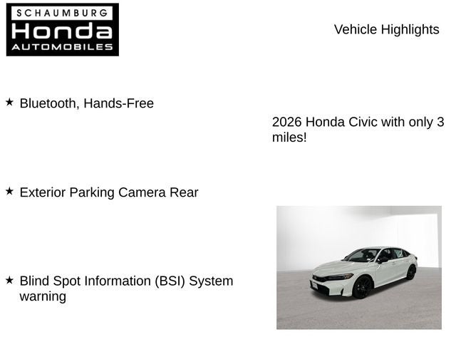 2026 Honda Civic Sport
