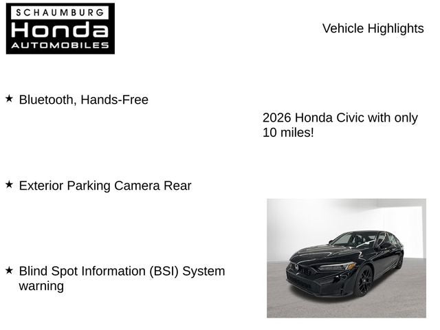 2026 Honda Civic Sport