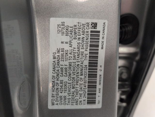 2026 Honda Civic Hybrid Sport