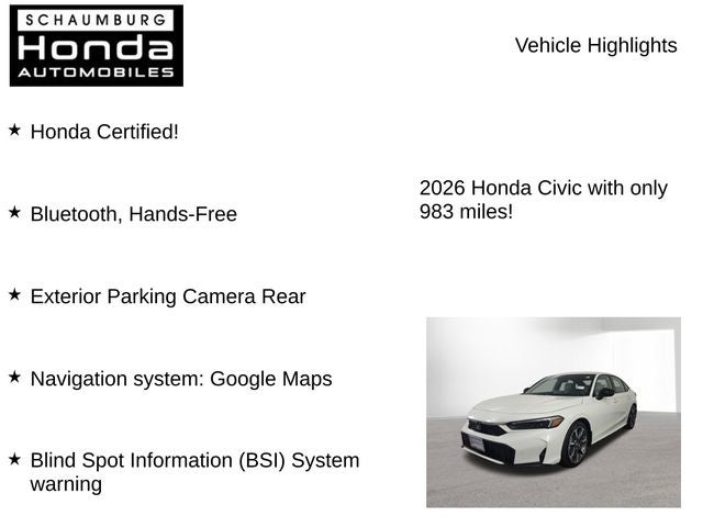 2026 Honda Civic Hybrid Sport Touring