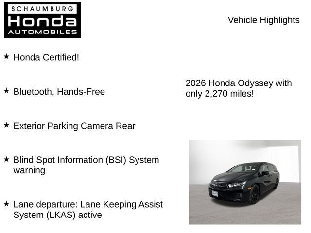 2026 Honda Odyssey Sport-L