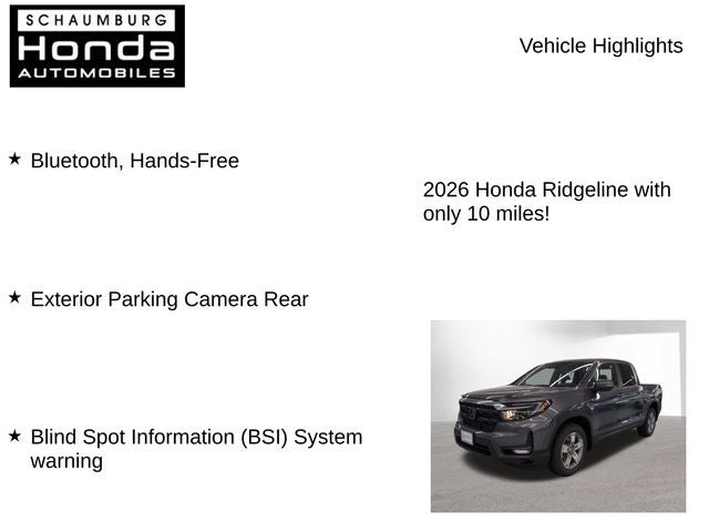 2026 Honda Ridgeline RTL
