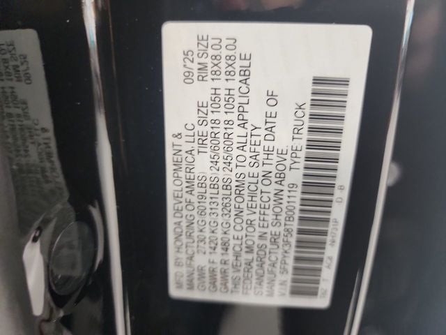 2026 Honda Ridgeline RTL