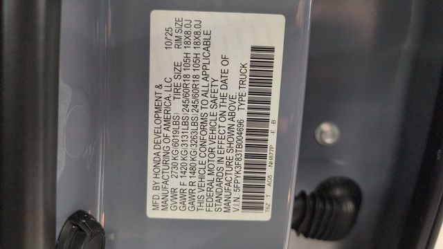 2026 Honda Ridgeline Black Edition