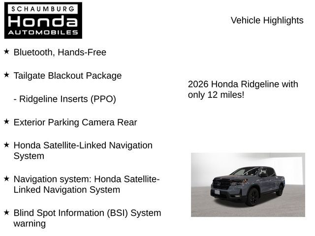 2026 Honda Ridgeline Black Edition