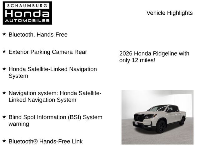 2026 Honda Ridgeline Black Edition