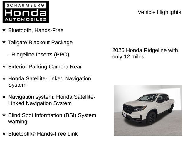 2026 Honda Ridgeline Black Edition