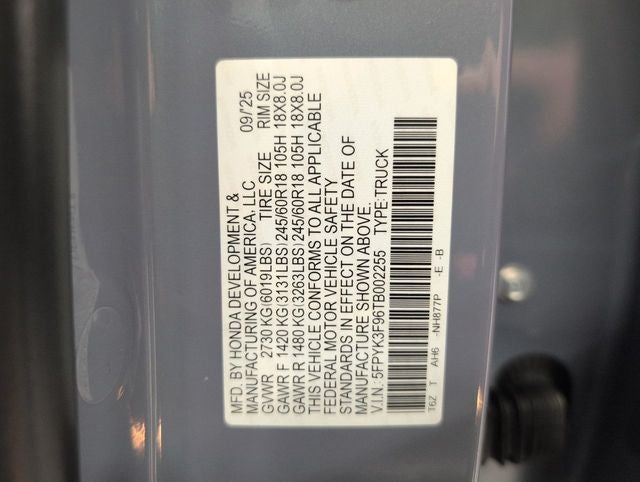 2026 Honda Ridgeline Black Edition