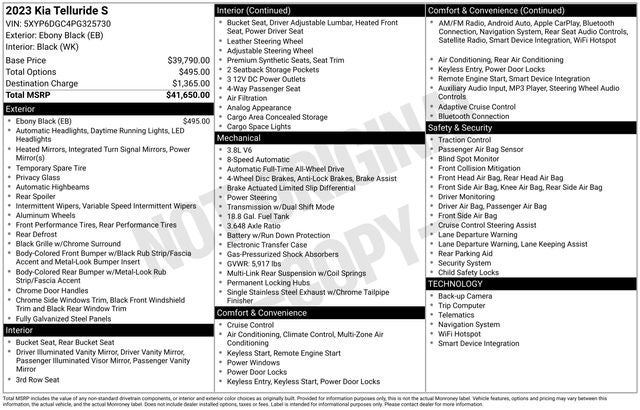 2023 Kia Telluride S