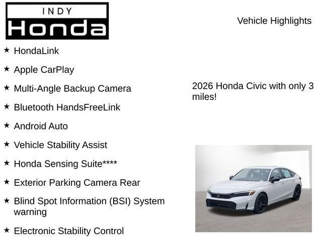 2026 Honda Civic Sport