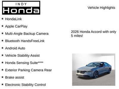 2026 Honda Accord SE