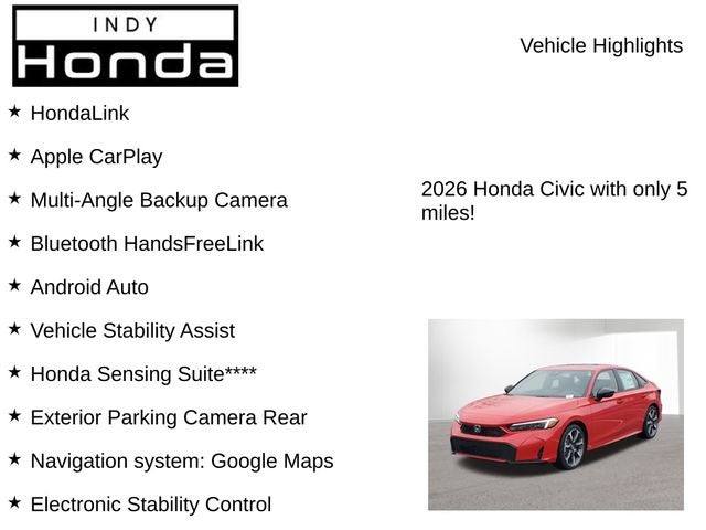 2026 Honda Civic Hybrid Sport Touring