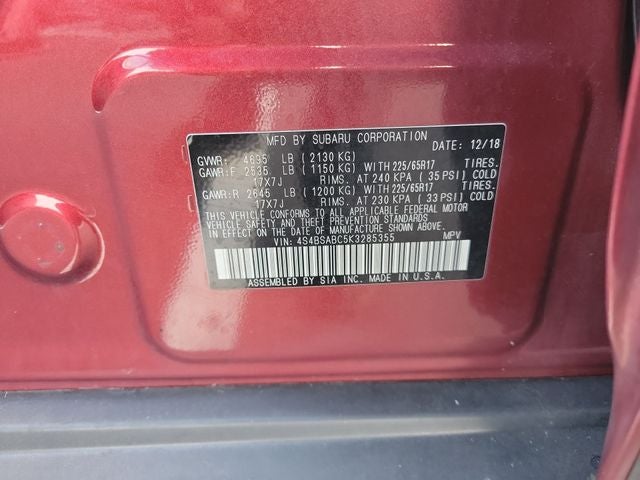 2019 Subaru Outback 2.5i