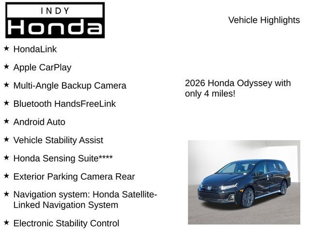 2026 Honda Odyssey Touring