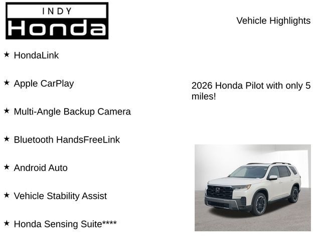 2026 Honda Pilot Touring