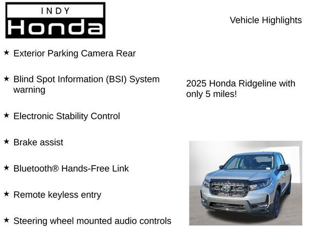 2025 Honda Ridgeline Sport