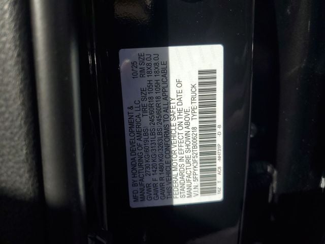 2026 Honda Ridgeline RTL