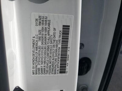 2026 Honda Ridgeline RTL