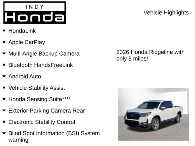 2026 Honda Ridgeline RTL