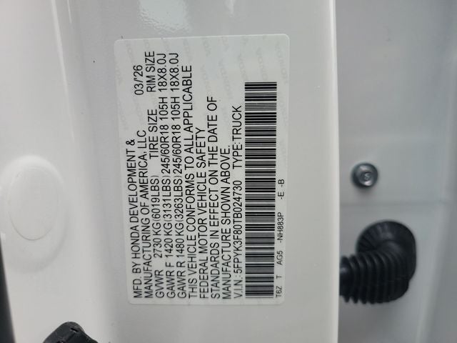 2026 Honda Ridgeline Black Edition