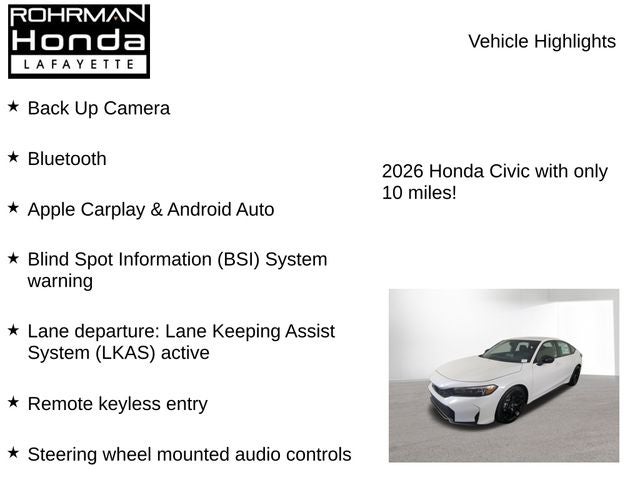 2026 Honda Civic Sport