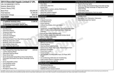 2014 Chevrolet Impala Limited LT
