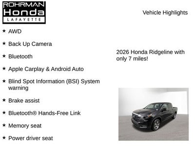 2026 Honda Ridgeline RTL