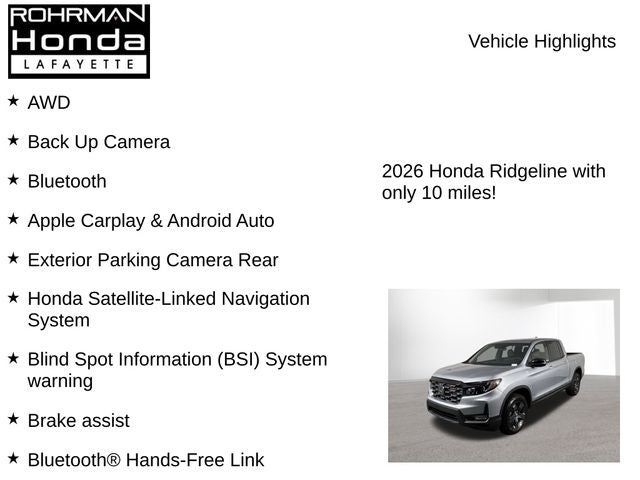 2026 Honda Ridgeline TrailSport