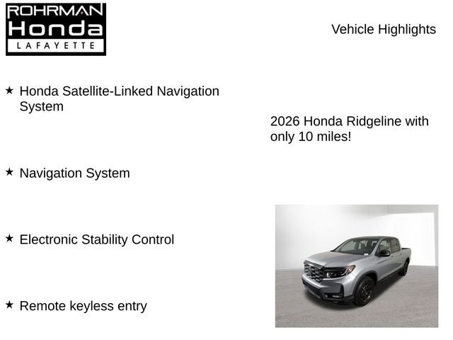 2026 Honda Ridgeline TrailSport+