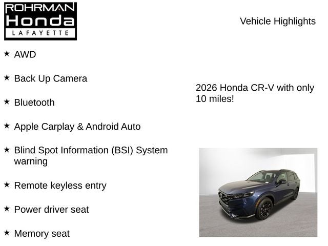 2026 Honda CR-V Hybrid Sport-L