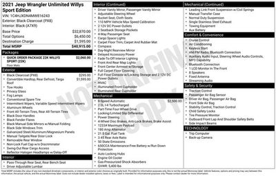 2021 Jeep Wrangler Unlimited Willys