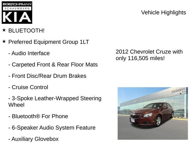 2012 Chevrolet Cruze 1LT