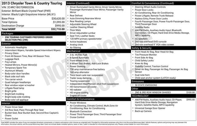 2013 Chrysler Town & Country Touring