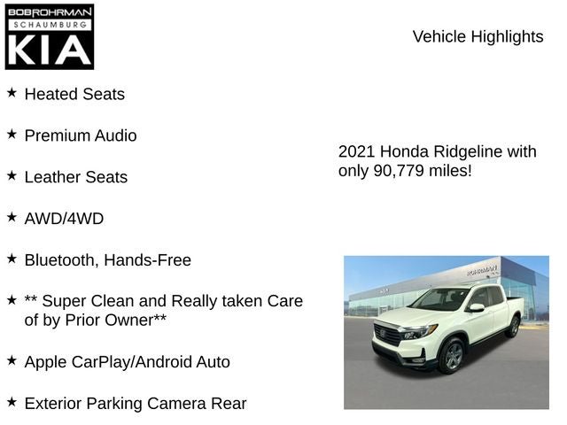 2021 Honda Ridgeline RTL