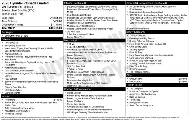 2020 Hyundai Palisade Limited